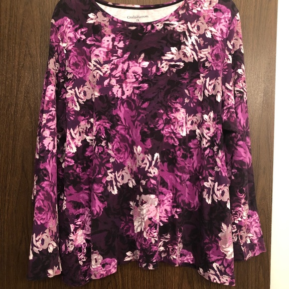 Croft & Barrow Long Sleeve Top - Picture 1 of 2